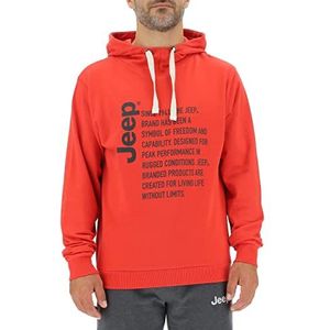 Jeep O102569-R699 J Sweatshirt met capuchon Since 1941 - J22W Heren Mars Red/Black XL