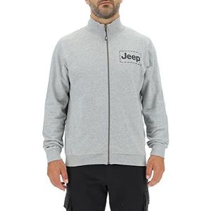 Jeep J Sweatshirt met ritssluiting voor heren, klein, met gestikt frame, J22w