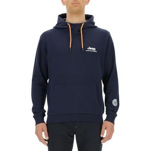 JEEP O102929-A928 XP Heren Sweatshirt met Capuchon en Heupzak - Groot RetroPrint Symbool Xtreme Performance JX23A Heren Night Blue L
