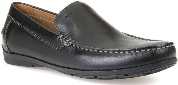 Geox - U SIRON A - Mocassins - Zwart - Leer