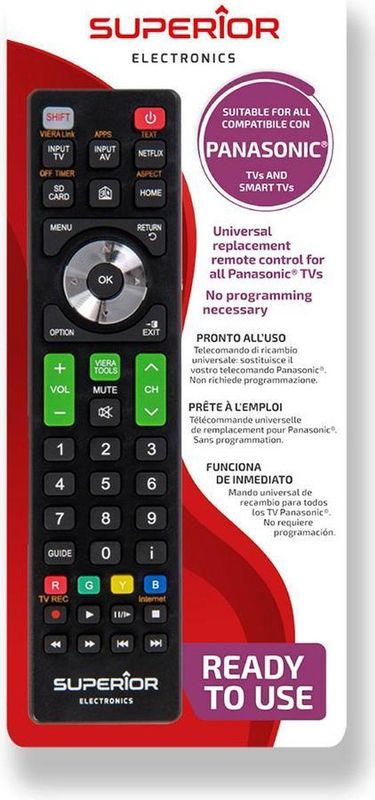 Superior - RCPANASONIC - Afstandsbediening - Zwart