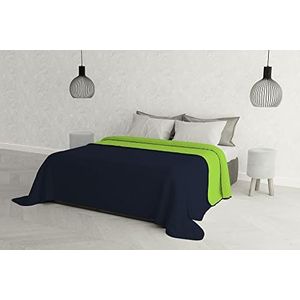 MB HOME ITALY Elegante zomerdeken in donkerblauw/appelgroen, marimoniaal