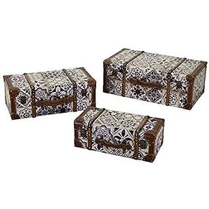 Vacchetti 3813190000 koffer, kunstleer, blauw, klein, 3 stuks
