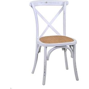 Vacchetti Giuseppe Kruis stoel van hout, antiek, gevlochten, stapelbaar, middelgroot