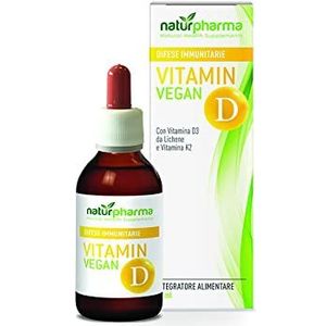 Vitamine Vegan D 30 ml natuurlijke farmaceutische vitamine D en K van plantaardige oorsprong, glazen fles 30 ml met pipet