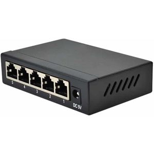 Diprogress Desktop Ethernet Schakelaars 5 Poorten 10-100 (5 ports), Netwerkschakelaar, Zwart