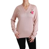 Dolce & Gabbana - Cashmere V-Neck Sweater - Pink