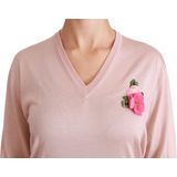 Dolce & Gabbana - Cashmere V-Neck Sweater - Pink