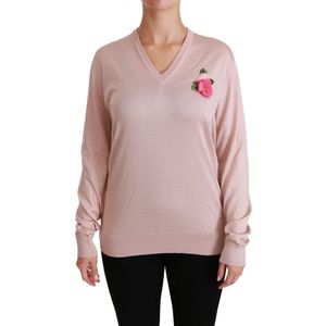 Dolce & Gabbana - Cashmere V-Neck Sweater - Pink