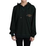 Dolce & Gabbana - Dark Green Crown Embroidery - Hoodie - Groen - Katoen