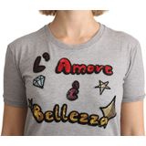 Dolce & Gabbana - Amore e Bellezza - Top T-shirt - Grijs - Katoen