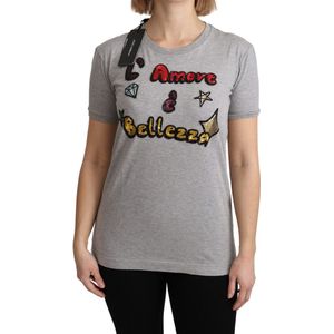 Dolce & Gabbana - Amore e Bellezza - Top T-shirt - Grijs - Katoen