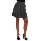 Dolce & Gabbana Grijze Wol Hoge Taille Mini Shorts