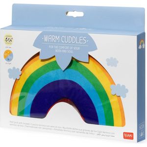 LEGAMI - zacht knuffelkussen - 15x26cm. - WARM CUDDLES - RAINBOW