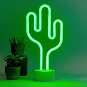 Legami - Ledlamp met neon-effect, It's a Sign, H 23 cm, cactusthema, dubbele voeding, USB-kabel (meegeleverd) of batterijen (niet inbegrepen), tafellamp, veelkleurig licht