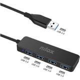 Nilox - USB Hub - Zwart - USB 3.0 - Meerdere Poorten