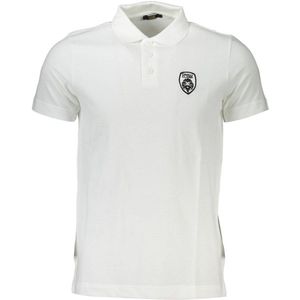 Cavalli Class - Poloshirt - Wit - Katoen - Elegant Wit Geborduurd