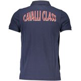 Cavalli Class - Polo Shirt - Blauw - Katoen - Korte Mouwen