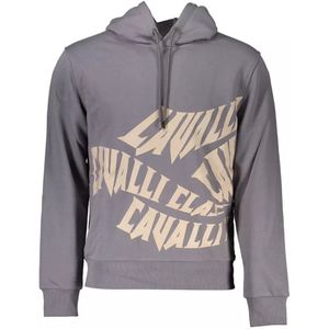 Cavalli Class - Hoodie - Grijs - Heren - Katoen - Iconische Logoprint