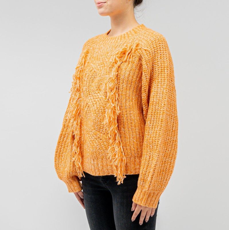 Silvian Heach - Loose Frameonz - Vest - Oranje - Wolmix - Dames