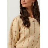 Silvian Heach - Gebreide Trui - Beige - Wolmix - Ronde Halslijn