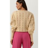 Silvian Heach - Gebreide Trui - Beige - Wolmix - Ronde Halslijn