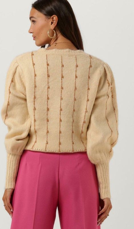 Silvian Heach - Gebreide Trui - Beige - Wolmix - Ronde Halslijn