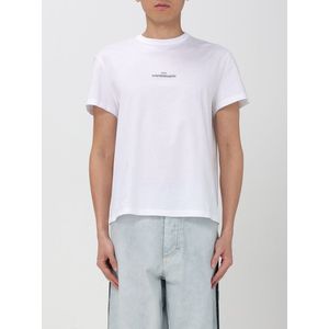 Maison Margiela - Logo Geborduurd T-shirt - Wit - Katoen