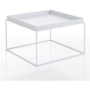 Wink Design Salontafel binnen en buiten, metaal, mat wit, H 40 x 60 x 60 cm