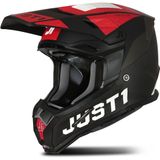Crosshelm Just1 J22 C Adrenaline Rood-Wit-Koolstofvezel