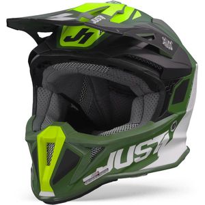 Just1 - J18 - Offroad Helm - Leger Groen - Glasvezel/Fiber Mix