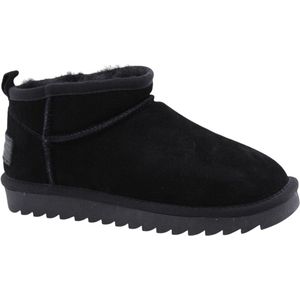 Colors of California - Gevoerde Suède Enkelboots - Zwart