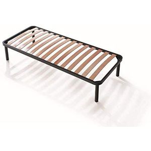 Evergreenweb - Eenpersoons houten Lattenbodem 90x200 Orthopedisch Versterkt 4 Afneembare Poten, IJzeren Draagstructuur, Lattenbodem voor alle soorten Bedden en Matrassen Aanbieding