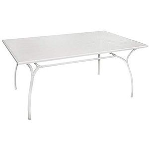 Italian Concept 191 tafel Focara, metaal, wit, 160 x 100 x 73 cm