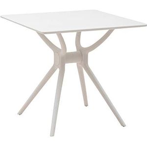 Italian Concept Beng Conact tafel met frame van polypropyleen en tafelblad van wit gelakt hout