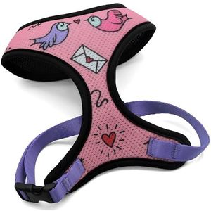 MORSO® Air Mesh hondenharnas voor kleine honden, ademend, roze, paars en zwart, maat M