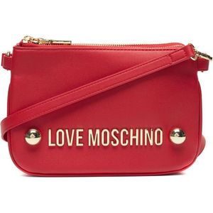 Love Moschino Borsa Lettering Red Gold-coloured Crossbody  - Rood