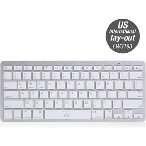 Ewent Toetsenbord Draadloos – Ultradun – 3.0 Bluetooth toetsenbord voor iOS/MAC OS/Android/Windows - QWERTY US – EW3163