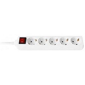 Ewent Stekkerdoos met 5 stopcontacten met schakelaar Ewent EW3916 Schuko (1,5 m)