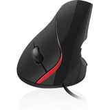 Ewent Optische Verticale Muis met Draad – Ergonomisch - 1000 DPI – 5 knoppen – EW3156