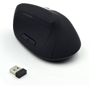 Ewent - EW3158 - Draadloze Ergonomische Muis - Zwart - Oplaadbaar