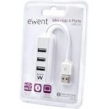 Ewent EW1122 interface hub USB 2.0 Wit