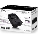 EW3945 - Line Interactive UPS - 600 VA - Zwart - Geaarde Aansluitingen