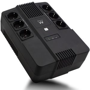 EW3945 - Line Interactive UPS - 600 VA - Zwart - Geaarde Aansluitingen