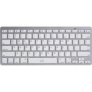 Ewent EW3161 Bluetooth-toetsenbord, Spaans (QWERTY), draadloos toetsenbord voor iPhone, iOS, iPad, Samsung, Huawei, Android, Windows, wit