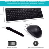 Eminent - EW3256 - Draadloos Toetsenbord En Muis - Spaans - Zwart