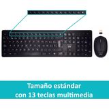 Eminent - EW3256 - Draadloos Toetsenbord En Muis - Spaans - Zwart