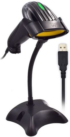 Ewent EW3400 barcode-lezer Draagbare streepjescodelezer 1D Laser Zwart