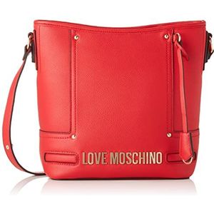 Love Moschino PU-rood, schoudertas voor dames, blauw denim