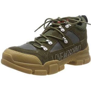 Love Moschino Scarpadonna Trekking, sneakers met hoge kraag voor dames, Groen Groen 85a, 36 EU